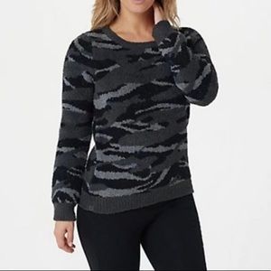 Barefoot Dreams Cozy Chic Camo Sweater